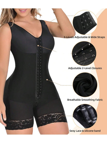 Fasjrixa Fajas Colombianas Shapewear for Women Tummy Control Post Surgery Full Body Shaper Butt Lifter with Zipper Crotch,corset tops for women,fajas colombianas moldeadoras