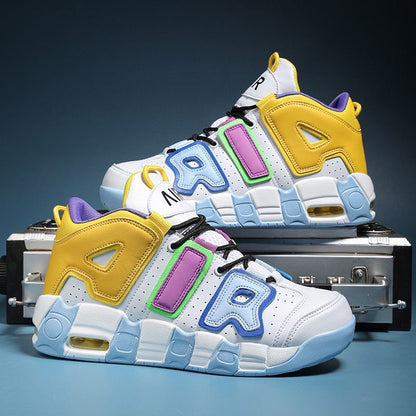 New men's and women's trend fashion personality basketball sneakers fashion match men's sneakers 5 colors