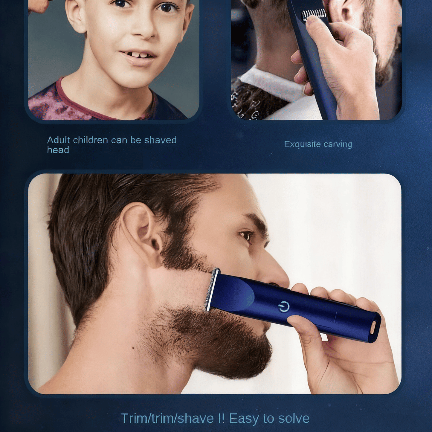 Professional Hair Clippers Trimmer Cutting Beard Cordless Barber Shaving Machine