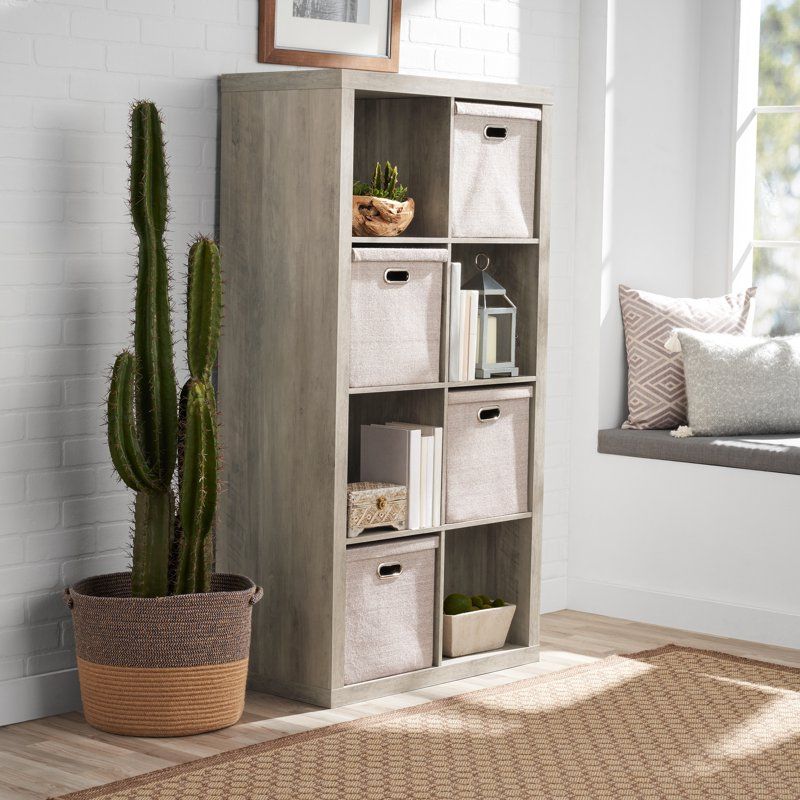 8 Cube Storage Organizer, Rustic Gray