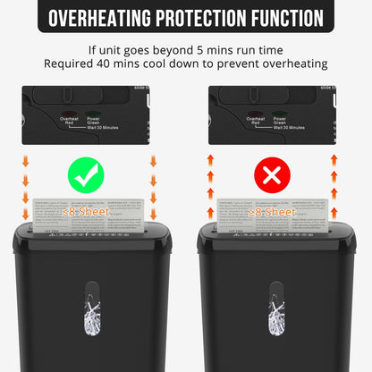 Woolsche Home Office Paper Shredder-10-Sheet Strip Cut with 3.17-Gallon Basket - P-2 Security Level - CD & Credit Card Shredder - Durable & Fast - Jam Proof System - ETL Certified