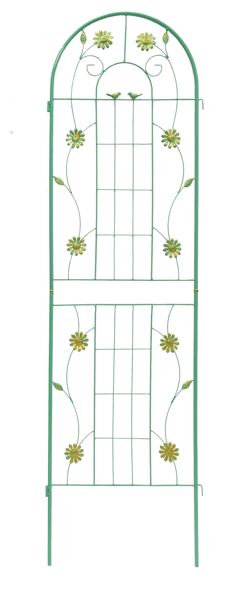 2 Pack 71" x 19.7" Metal Garden Trellis Rustproof Trellis for Climbing Plants Outdoor Flower Support Wrought Iron Ivy Vine Cucumbers Decorative(Green)