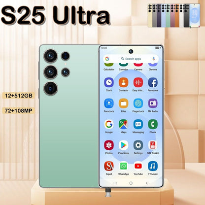 I25 Ultra 5G Smartphone, Unlocked Cell Phone, 6.8" HD Screen Unlocked Phones,  , 6000mAh Battery, Built in Pen, 12+512GB, Android 14, Face ID+Fingerprint Lock