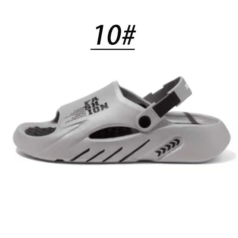 Platform Men's EVA Clog Slippers, Trendy Hole Design Mule Slides with Back Strap, Cushioned Elevated Casual Shoes for Summer, Streetwear, Indoor, Outdoor