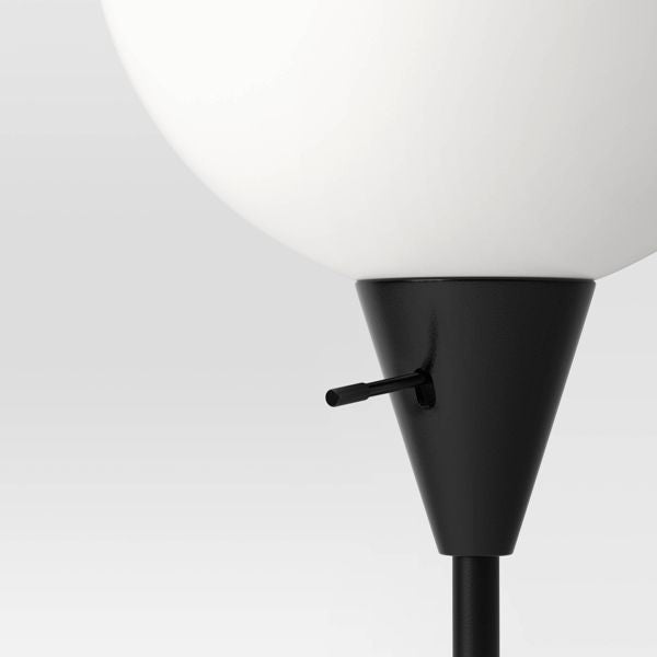 Torchiere Floor Lamp Black Minimalist Standing Light with 3-Way Switch Light Bulbs Not Included
