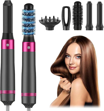 5 in 1 Hair Dryer Brush Kit, Blow Dryer Brush for Drying, Straightening, Volumizing, Curling and Styling Hair - 1000W - Gold