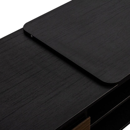 Versatile Extendable Wood Coffee Table with Adjustable Length & Dual Storage Drawers for Modern Living Rooms