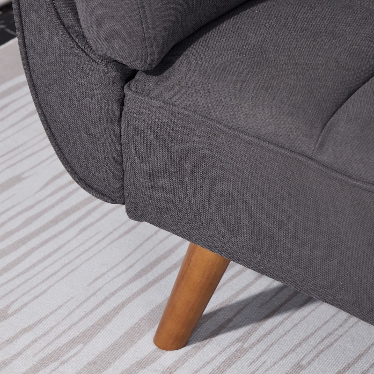 75" Flared Arm Convertible Sleeper Sofa-Dark Gray