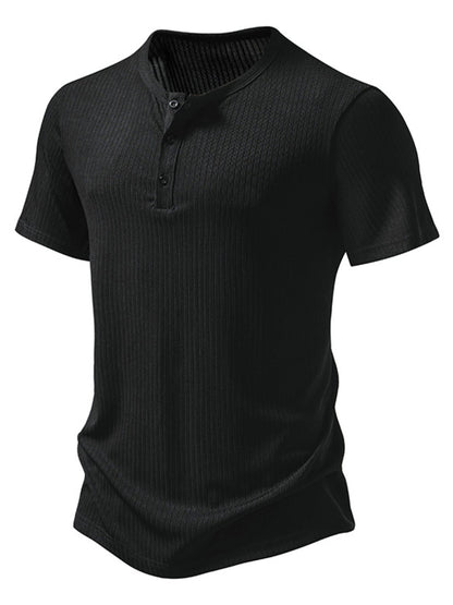 Men's Button Detail Short Sleeve T-Shirt
