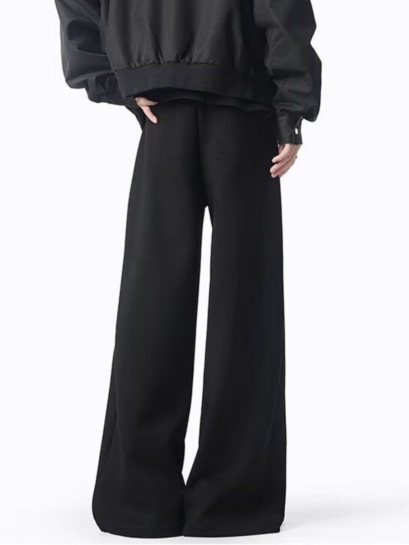 Men's Plus Size Loose Fit Drawstring Wide Leg Pants