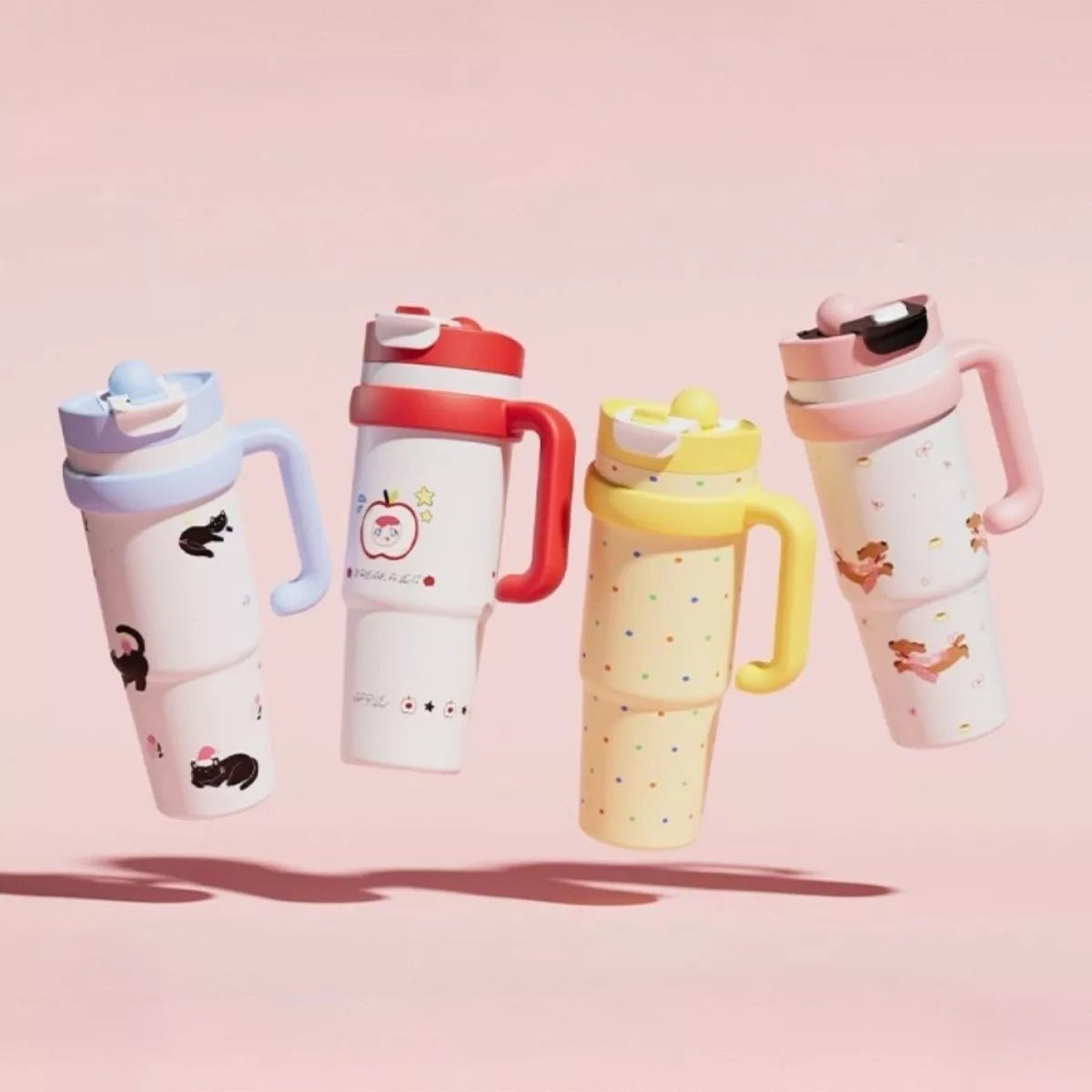 Large Capacity Water Bottle with Straw