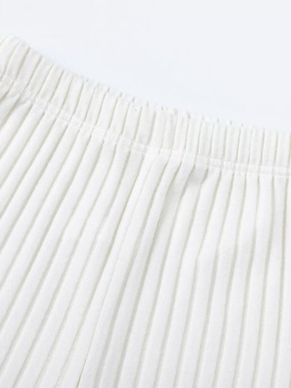 Ribbed Knit Top and Pants Set