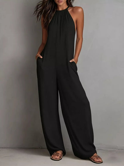 Sleeveless Wide Leg Jumpsuit