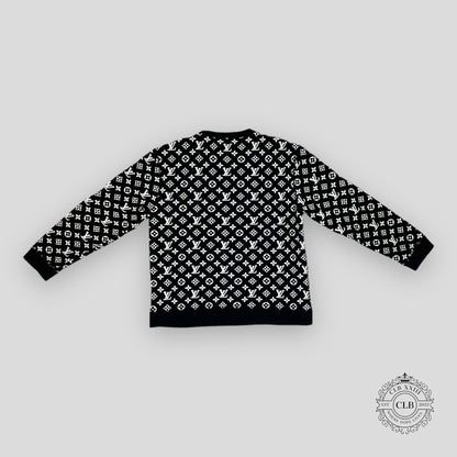 Louis Vuitton Monogram Jacquard Crewneck in Black