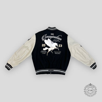 AMIRI OVERSIZED VARSITY JACKET - BLACK