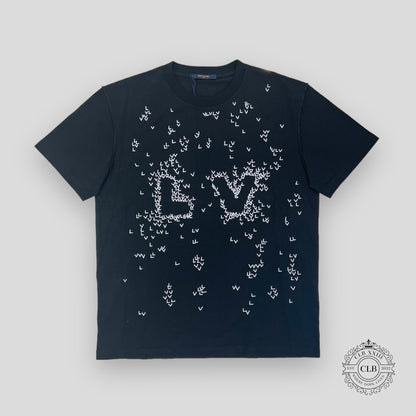 LOUIS VUITTON LV SPREAD EMBROIDERY T-SHIRT - BLACK