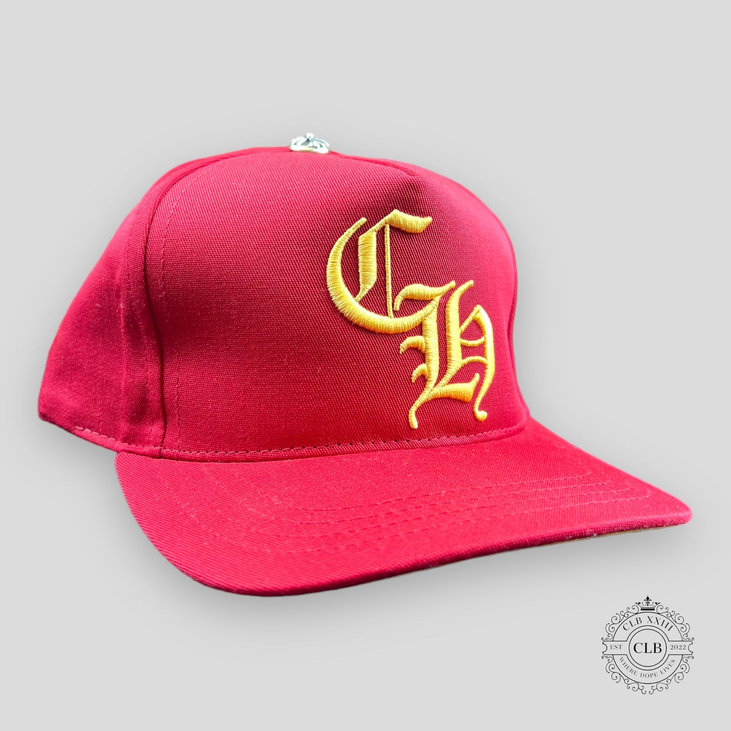 Chrome Hearts CH Embroidered Hat in Red / Yellow