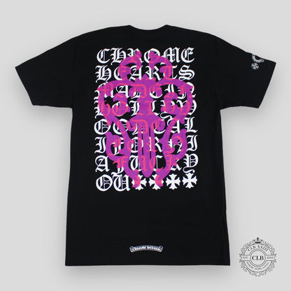 CHROME HEARTS DAGGER SHORT SLEEVE TEE - BLACK / PINK