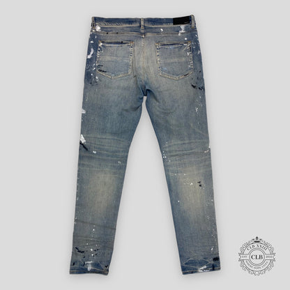 AMIRI PAINT SPLATTER JEANS - CLAY INDIGO