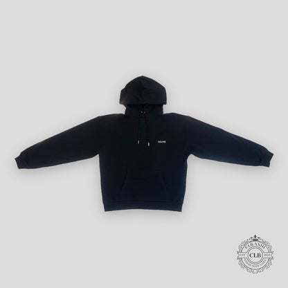 Celine Small Logo Hoodie in Black