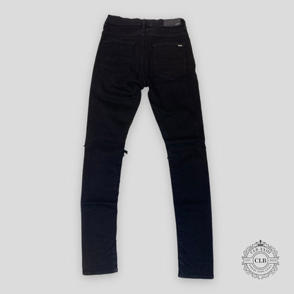 Amiri MX1 Black Bandana Patch Jeans in Black