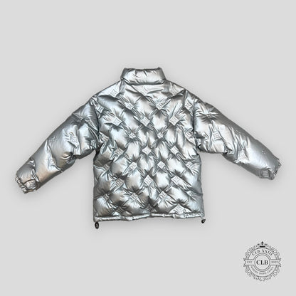 Louis Vuitton Reversible Monogram Puffer Jacket in Silver