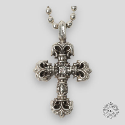 Chrome Hearts Diamond Embellished Tiny Filigree Pendant