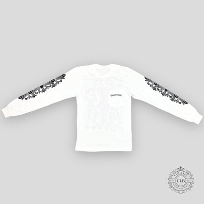 CHROME HEARTS DAGGER LONG SLEEVE TEE - WHITE