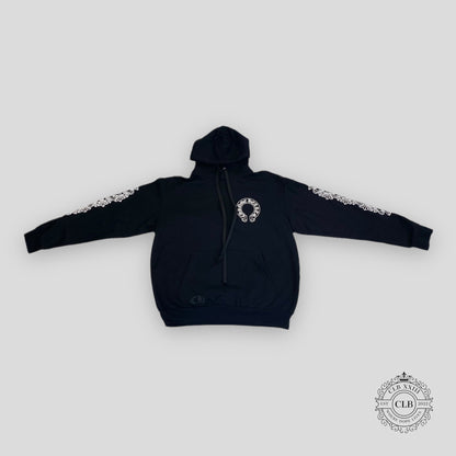 CHROME HEARTS HORSESHOE HOODIE - BLACK/WHITE