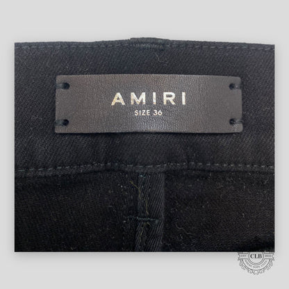 Amiri Hawaiian Star Art Patch Jeans in Black