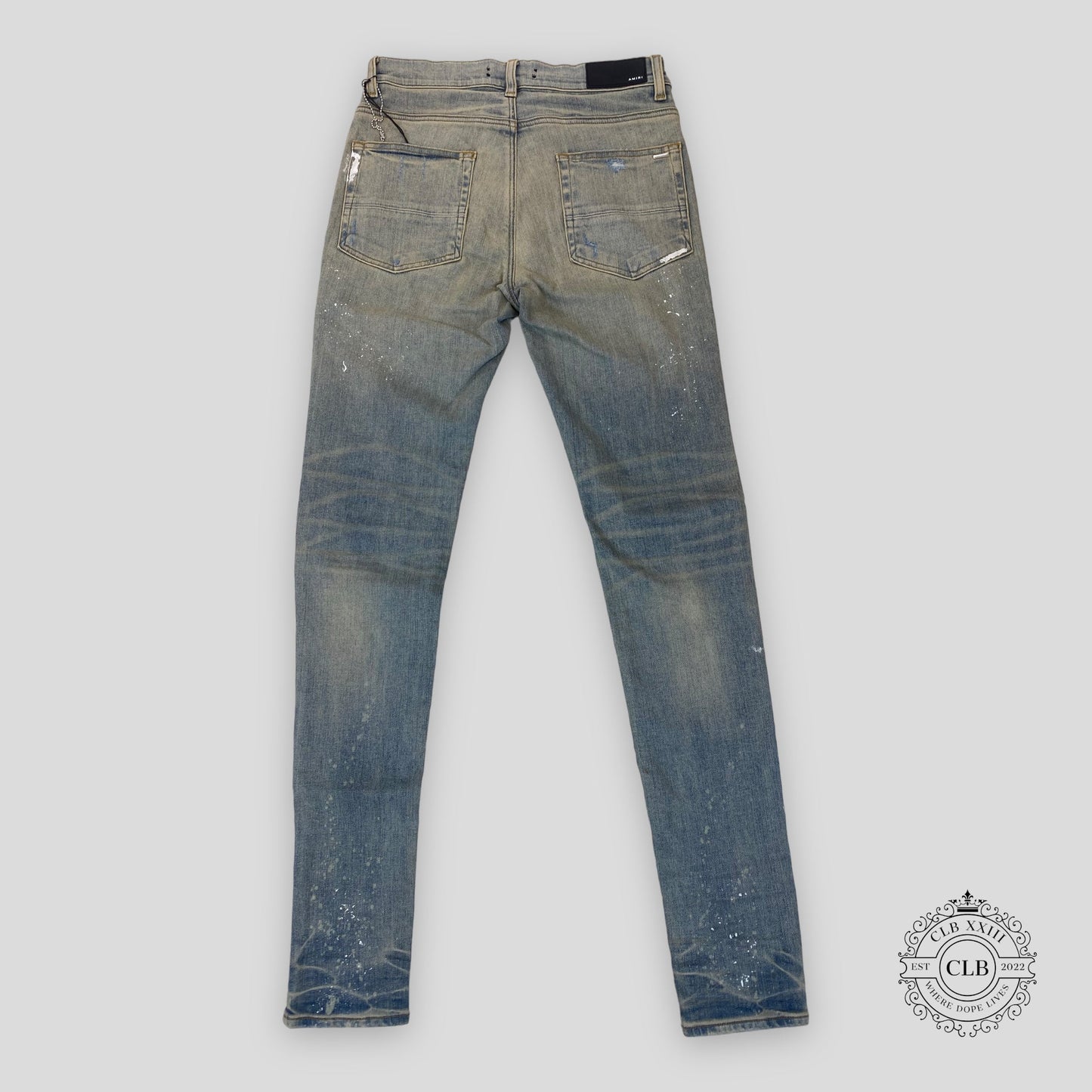 AMIRI MX1 PLAID JEANS - CLAY INDIGO/GREEN