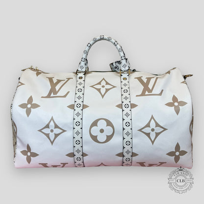 LOUIS VUITTON GIANT MONOGRAM KEEPALL 50 - KHAKI / BEIGE
