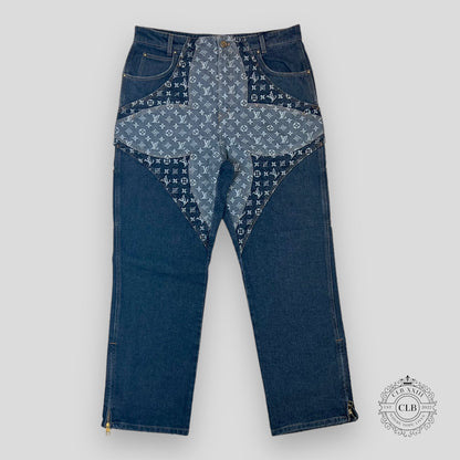 Louis Vuitton Monogram Flower Denim Pants