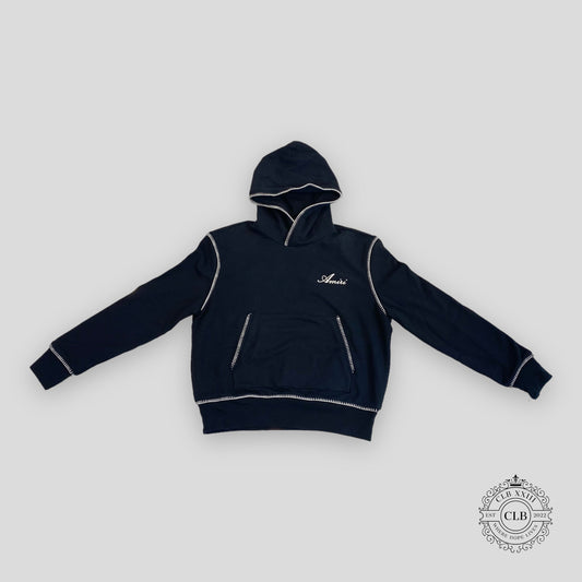 AMIRI STITCH LOGO HOODIE - BLACK