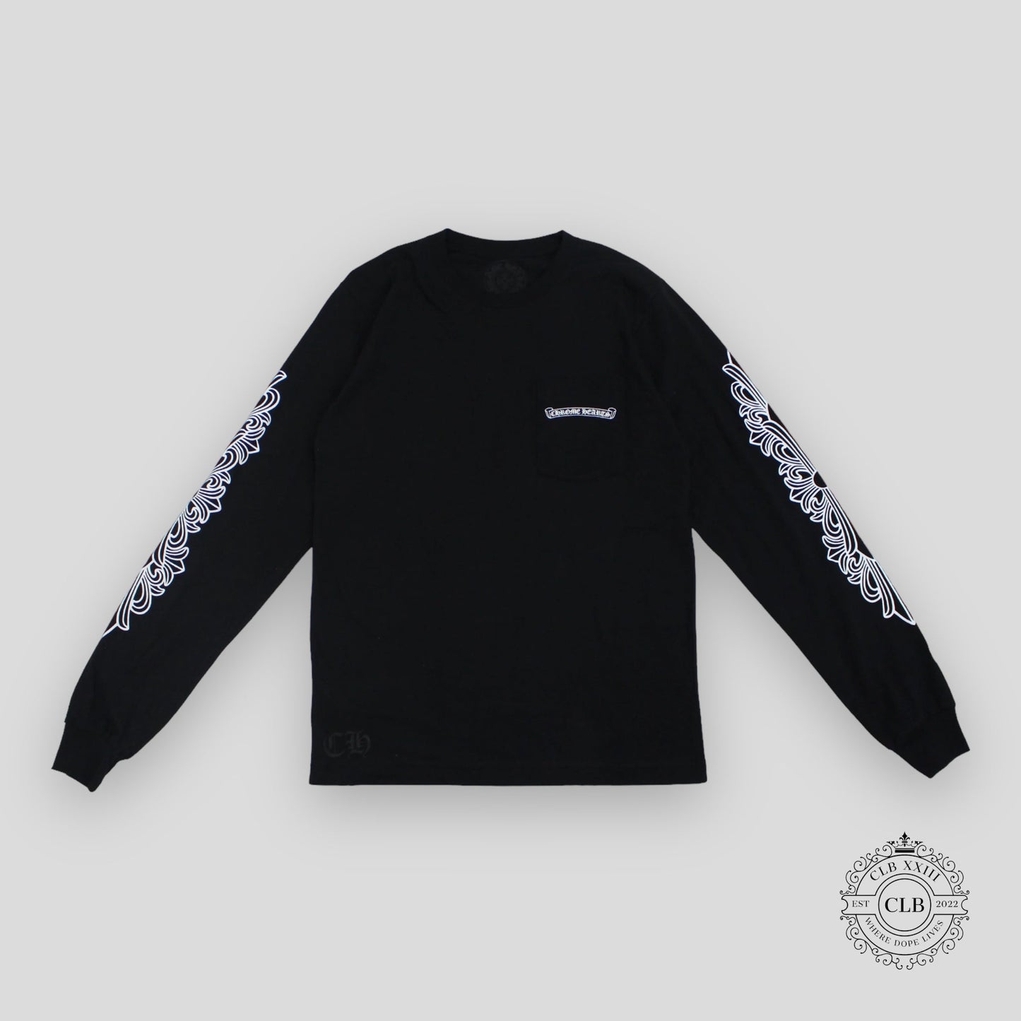 CHROME HEARTS DAGGER LONG SLEEVE TEE - BLACK / PINK
