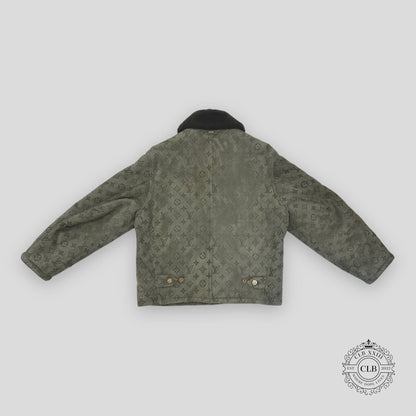 Louis Vuitton Monogram Shearling Jacket in Olive