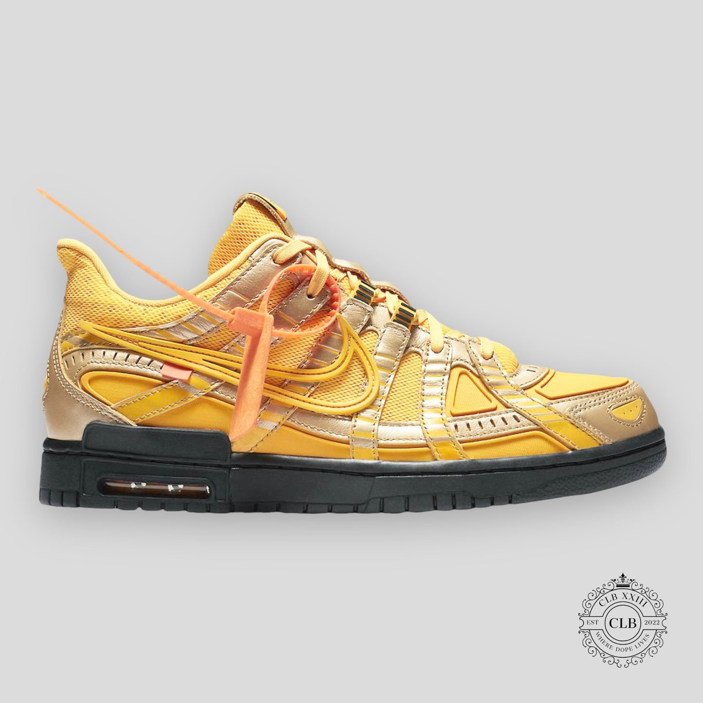 NIKE RUBBER DUNK LOW X OFF WHITE "UNIVERSITY GOLD"