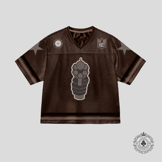 Bravest Studio 911 Football Jersey in Brown